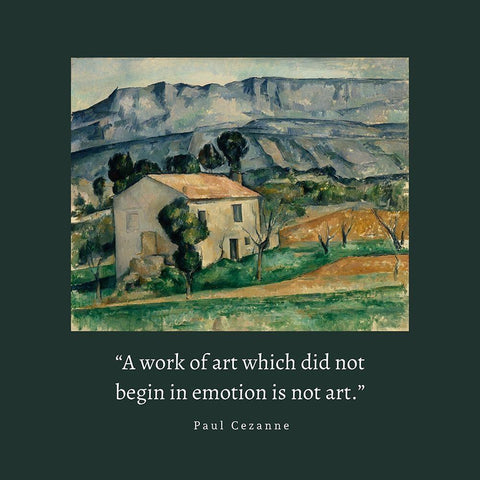 Paul Cezanne Quote: Work of Art Black Modern Wood Framed Art Print by ArtsyQuotes