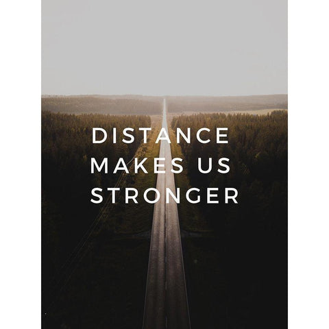 Artsy Quotes Quote: Distance Gold Ornate Wood Framed Art Print with Double Matting by ArtsyQuotes