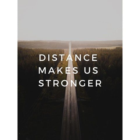 Artsy Quotes Quote: Distance Black Modern Wood Framed Art Print with Double Matting by ArtsyQuotes