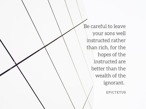 Epictetus Quote: Be Careful White Modern Wood Framed Art Print with Double Matting by ArtsyQuotes