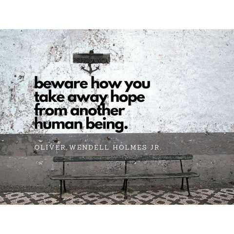 Oliver Wendell Holmes, Jr. Quote: Hope Black Modern Wood Framed Art Print by ArtsyQuotes