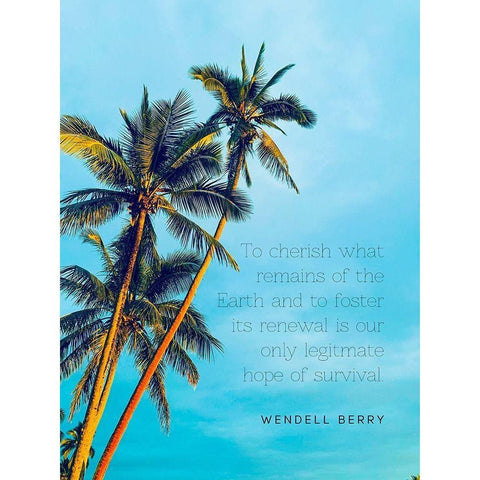 Wendell Berry Quote: To Cherish Black Modern Wood Framed Art Print with Double Matting by ArtsyQuotes