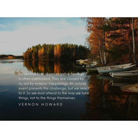 Vernon Howard Quote: Negative Feelings White Modern Wood Framed Art Print by ArtsyQuotes