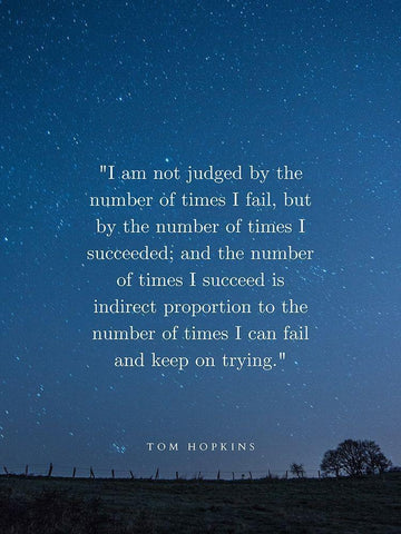 Tom Hopkins Quote: I Succeed Black Ornate Wood Framed Art Print with Double Matting by ArtsyQuotes