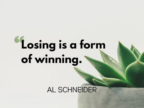 Al Schneider Quote: Winning Black Ornate Wood Framed Art Print with Double Matting by ArtsyQuotes