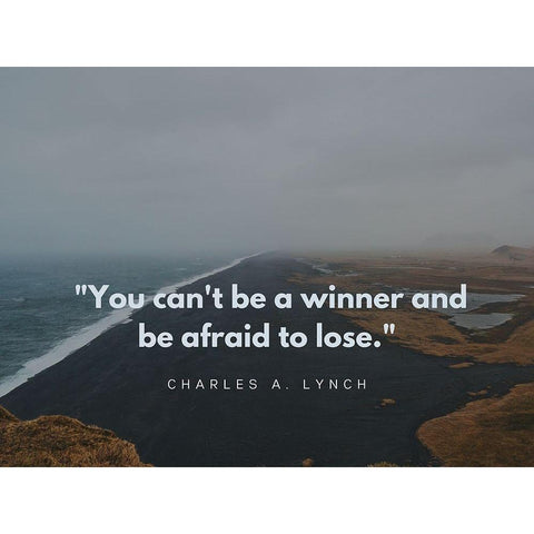 Charles A. Lynch Quote: Be a Winner Gold Ornate Wood Framed Art Print with Double Matting by ArtsyQuotes