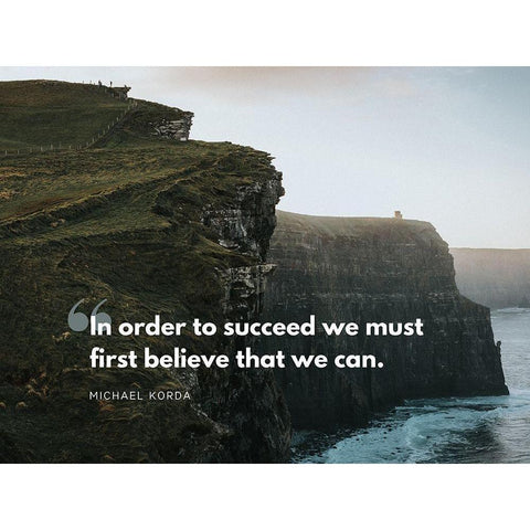 Michael Korda Quote: In Order to Succeed Gold Ornate Wood Framed Art Print with Double Matting by ArtsyQuotes