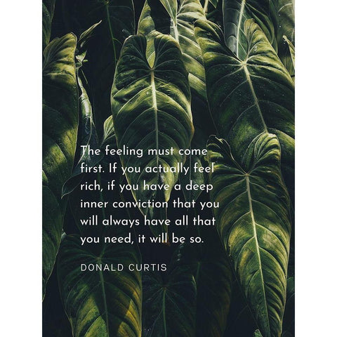 Donald Curtis Quote: Deep Inner Conviction Gold Ornate Wood Framed Art Print with Double Matting by ArtsyQuotes