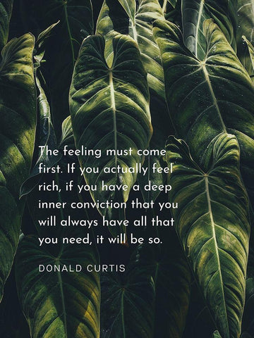 Donald Curtis Quote: Deep Inner Conviction White Modern Wood Framed Art Print with Double Matting by ArtsyQuotes