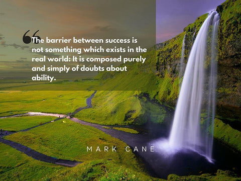 Mark Cane Quote: Barrier Between Black Ornate Wood Framed Art Print with Double Matting by ArtsyQuotes