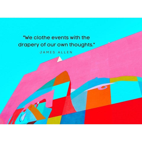 James Allen Quote: Our Thoughts White Modern Wood Framed Art Print by ArtsyQuotes