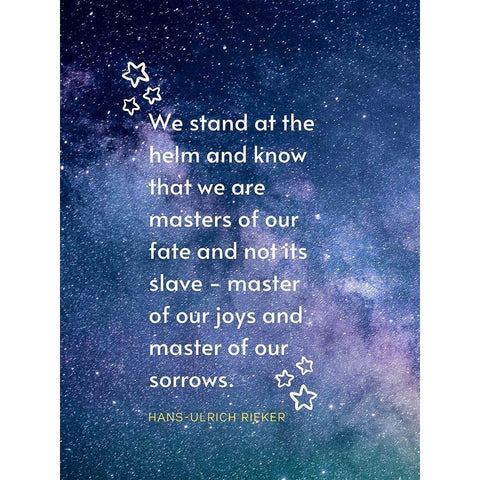 Hans-Ulrich Rieker Quote: We Stand Gold Ornate Wood Framed Art Print with Double Matting by ArtsyQuotes