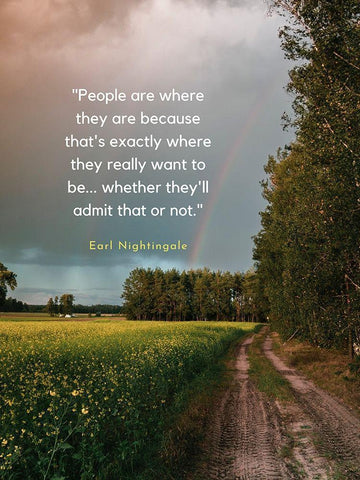 Earl Nightingale Quote: People White Modern Wood Framed Art Print with Double Matting by ArtsyQuotes