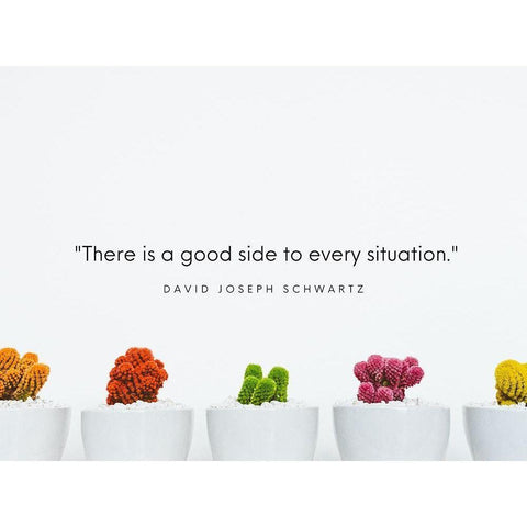 David Joseph Schwartz Quote: Every Situation White Modern Wood Framed Art Print by ArtsyQuotes