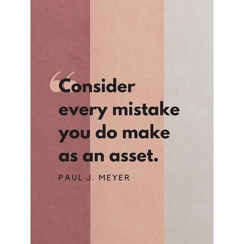 Paul J. Meyer Quote: Every Mistake Black Modern Wood Framed Art Print by ArtsyQuotes