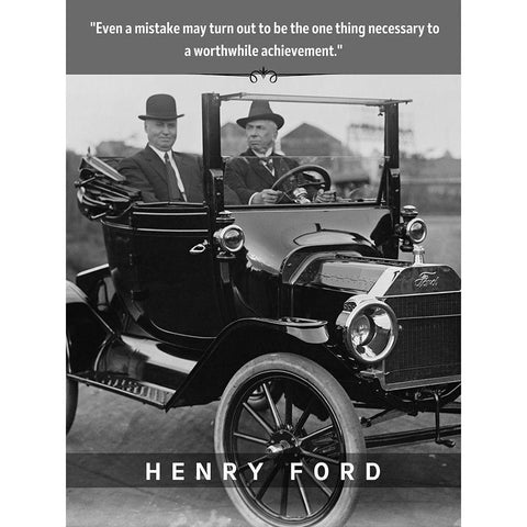 Henry Ford Quote: Worthwhile Achievement White Modern Wood Framed Art Print by ArtsyQuotes