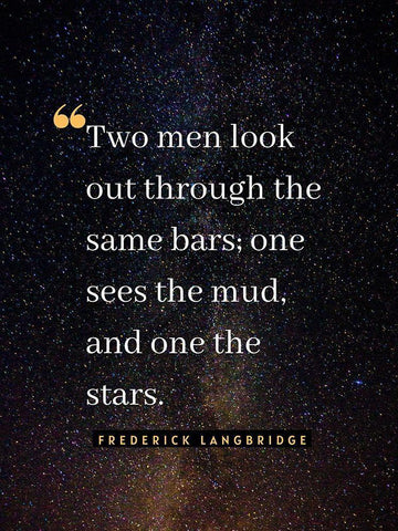 Frederick Langbridge Quote: The Stars White Modern Wood Framed Art Print with Double Matting by ArtsyQuotes