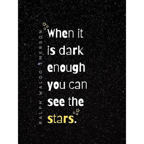 Ralph Waldo Emerson Quote: See the Stars Black Modern Wood Framed Art Print by ArtsyQuotes