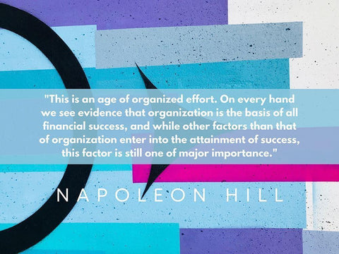 Napoleon Hill Quote: Financial Success White Modern Wood Framed Art Print with Double Matting by ArtsyQuotes