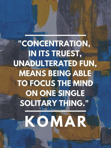 Komar Quote: Concentration Black Ornate Wood Framed Art Print with Double Matting by ArtsyQuotes