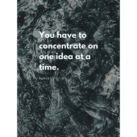 Robert Collier Quote: Concentrate Black Modern Wood Framed Art Print with Double Matting by ArtsyQuotes