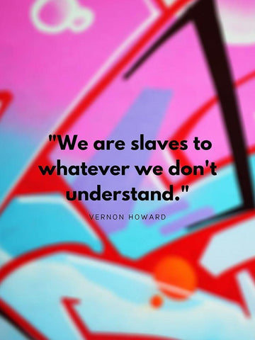 Vernon Howard Quote: We Dont Understand Black Ornate Wood Framed Art Print with Double Matting by ArtsyQuotes