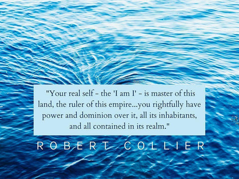 Robert Collier Quote: Your Real Self White Modern Wood Framed Art Print with Double Matting by ArtsyQuotes