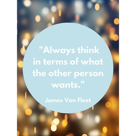 James Van Fleet Quote: Always Think White Modern Wood Framed Art Print by ArtsyQuotes