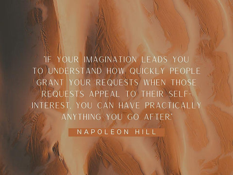 Napoleon Hill Quote: Your Imagination Black Ornate Wood Framed Art Print with Double Matting by ArtsyQuotes