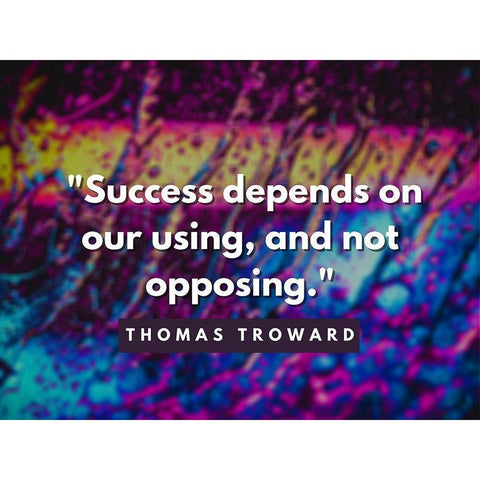 Thomas Troward Quote: Success Depends White Modern Wood Framed Art Print by ArtsyQuotes