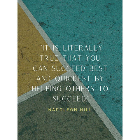 Napoleon Hill Quote: Helping Others White Modern Wood Framed Art Print by ArtsyQuotes