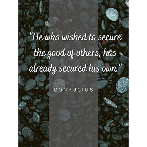 Confucius Quote: The Good of Others White Modern Wood Framed Art Print by ArtsyQuotes