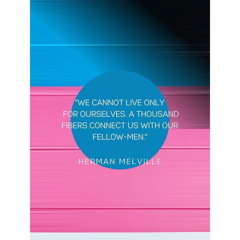 Herman Melville Quote: Thousand Fibers White Modern Wood Framed Art Print by ArtsyQuotes
