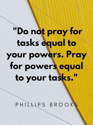 Phillips Brooks Quote: Your Powers Black Ornate Wood Framed Art Print with Double Matting by ArtsyQuotes