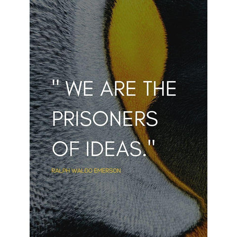 Ralph Waldo Emerson Quote: Prisoners of Ideas White Modern Wood Framed Art Print by ArtsyQuotes