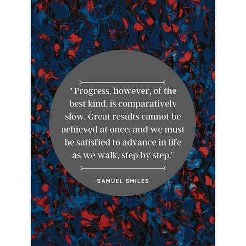 Samuel Smiles Quote: Great Results Black Modern Wood Framed Art Print with Double Matting by ArtsyQuotes