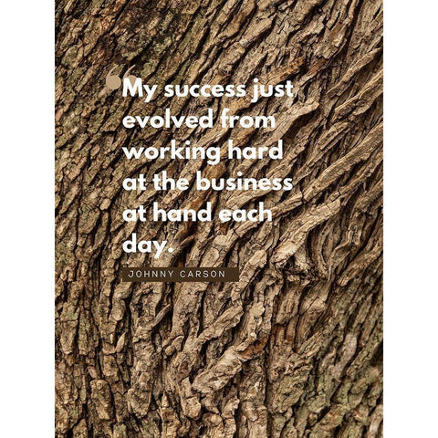 Johnny Carson Quote: My Success Black Modern Wood Framed Art Print with Double Matting by ArtsyQuotes