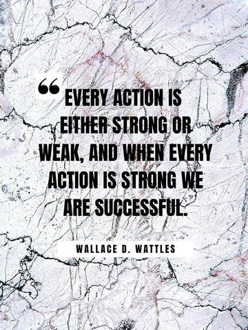 Wallace D. Wattles Quote: Every Action Black Ornate Wood Framed Art Print with Double Matting by ArtsyQuotes