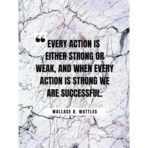 Wallace D. Wattles Quote: Every Action Gold Ornate Wood Framed Art Print with Double Matting by ArtsyQuotes