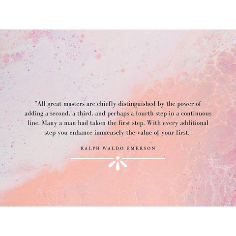 Ralph Waldo Emerson Quote: All Great Masters Black Modern Wood Framed Art Print with Double Matting by ArtsyQuotes