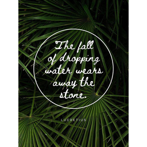 Lucretius Quote: Water Wears Away the Stone White Modern Wood Framed Art Print by ArtsyQuotes