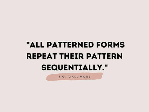 J.G. Gallimore Quote: Patterned Forms White Modern Wood Framed Art Print with Double Matting by ArtsyQuotes