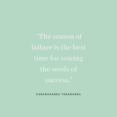 Paramahansa Yogananda Quote: Season of Failure White Modern Wood Framed Art Print with Double Matting by ArtsyQuotes