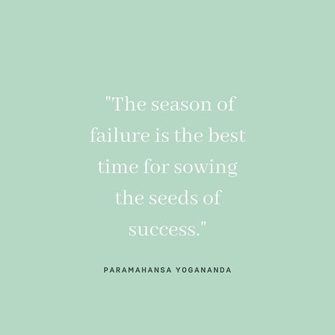 Paramahansa Yogananda Quote: Season of Failure Black Modern Wood Framed Art Print with Double Matting by ArtsyQuotes