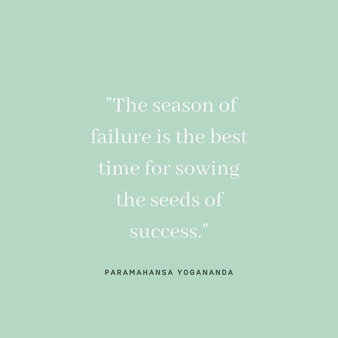 Paramahansa Yogananda Quote: Season of Failure White Modern Wood Framed Art Print by ArtsyQuotes