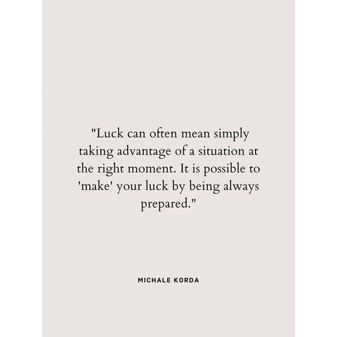 Michale Korda Quote: Taking Advantage Black Modern Wood Framed Art Print with Double Matting by ArtsyQuotes