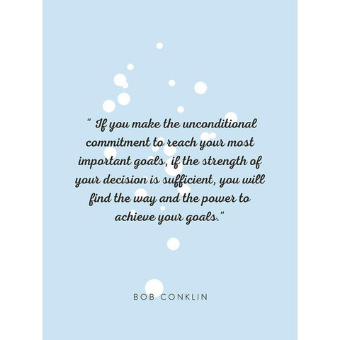 Bob Conklin Quote: Important Goals White Modern Wood Framed Art Print by ArtsyQuotes