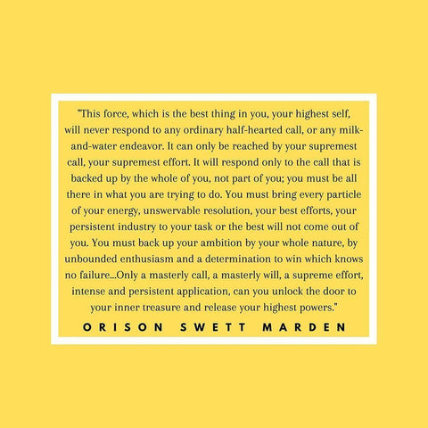 Orison Swett Marden Quote: This Force Black Ornate Wood Framed Art Print with Double Matting by ArtsyQuotes