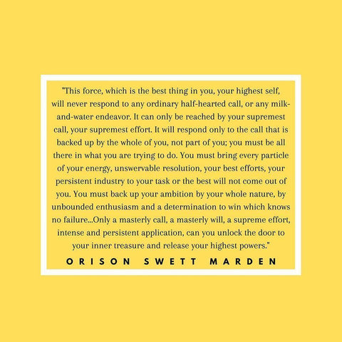 Orison Swett Marden Quote: This Force Black Modern Wood Framed Art Print with Double Matting by ArtsyQuotes