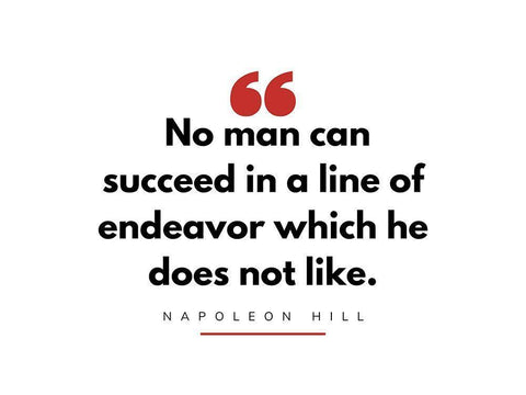 Napoleon Hill Quote: Line of Endeavor White Modern Wood Framed Art Print with Double Matting by ArtsyQuotes